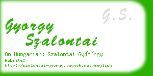 gyorgy szalontai business card